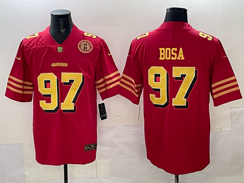 Men San Francisco 49ers 97 Bosa Red Nike Limited NFL 2025 Jersey 006